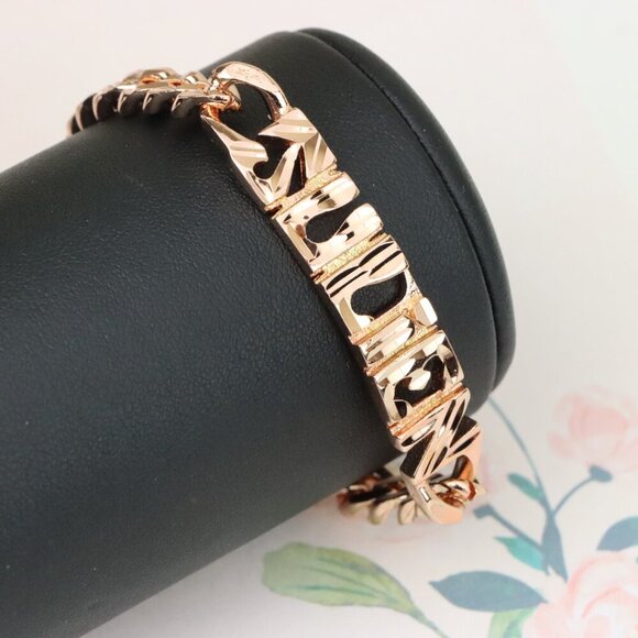 "Rose Gold Designer Bracelet with ""Sudien"" Text Detailing, XPBL1155 - Picture 10 of 12